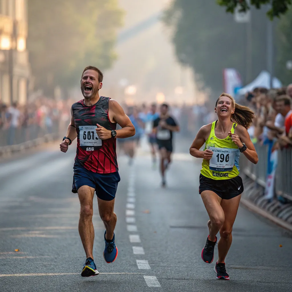 Runners in a marathon