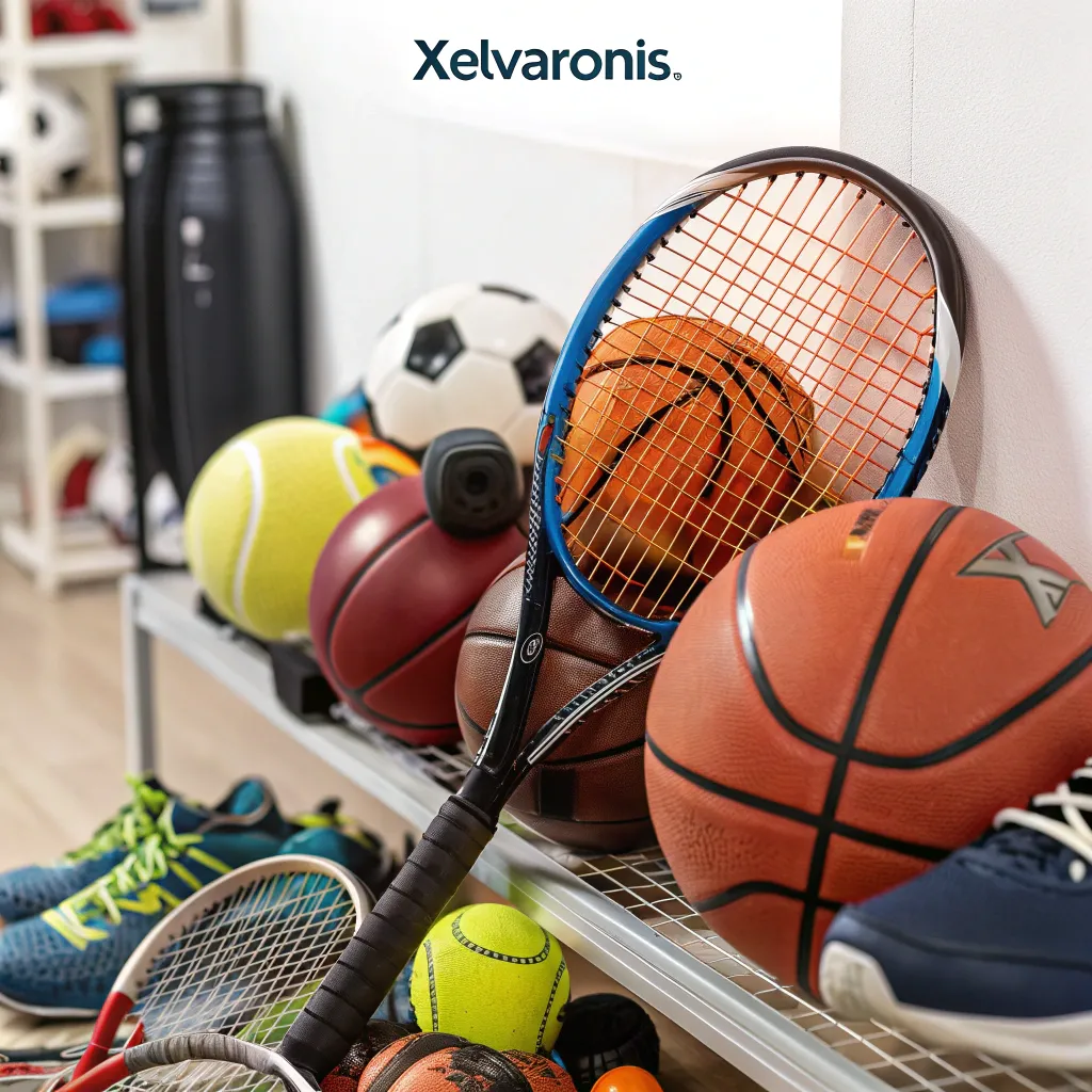 Various sports equipment available at XELVARONIS