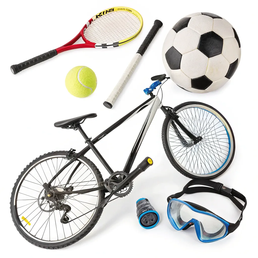 Various sports equipment for rent